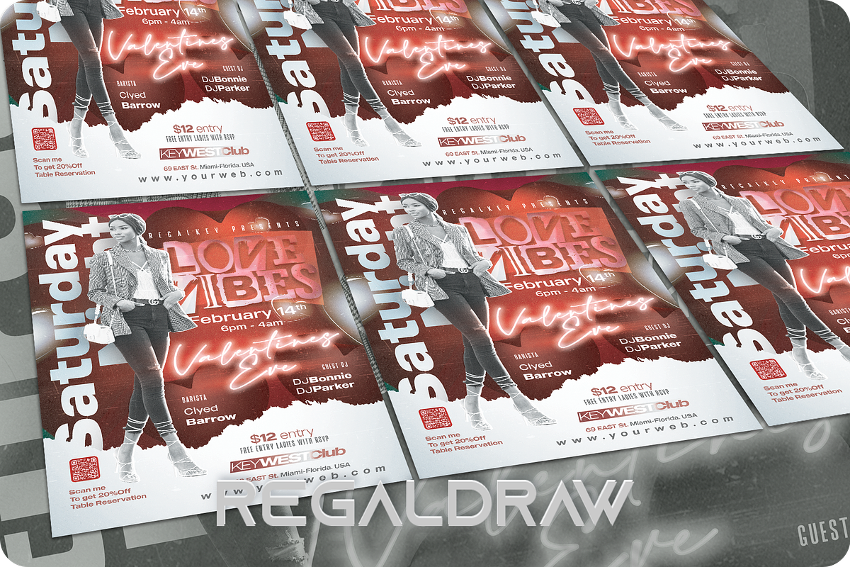 Valentines Party Flyer, a Flyer Template by regalDRAW (Photo 3 of 4)