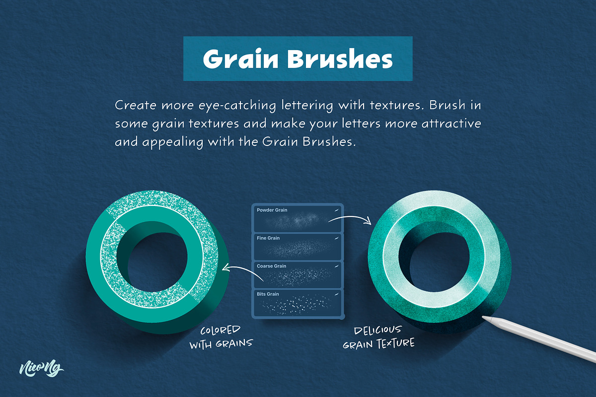 Bevel Letters Procreate Brushes, a Brush Add-On by Nico-Ng (Photo 14 of 17)