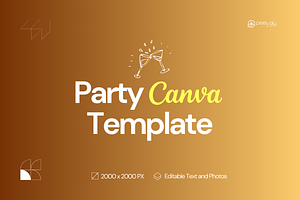 Western Party Flyer Canva Template