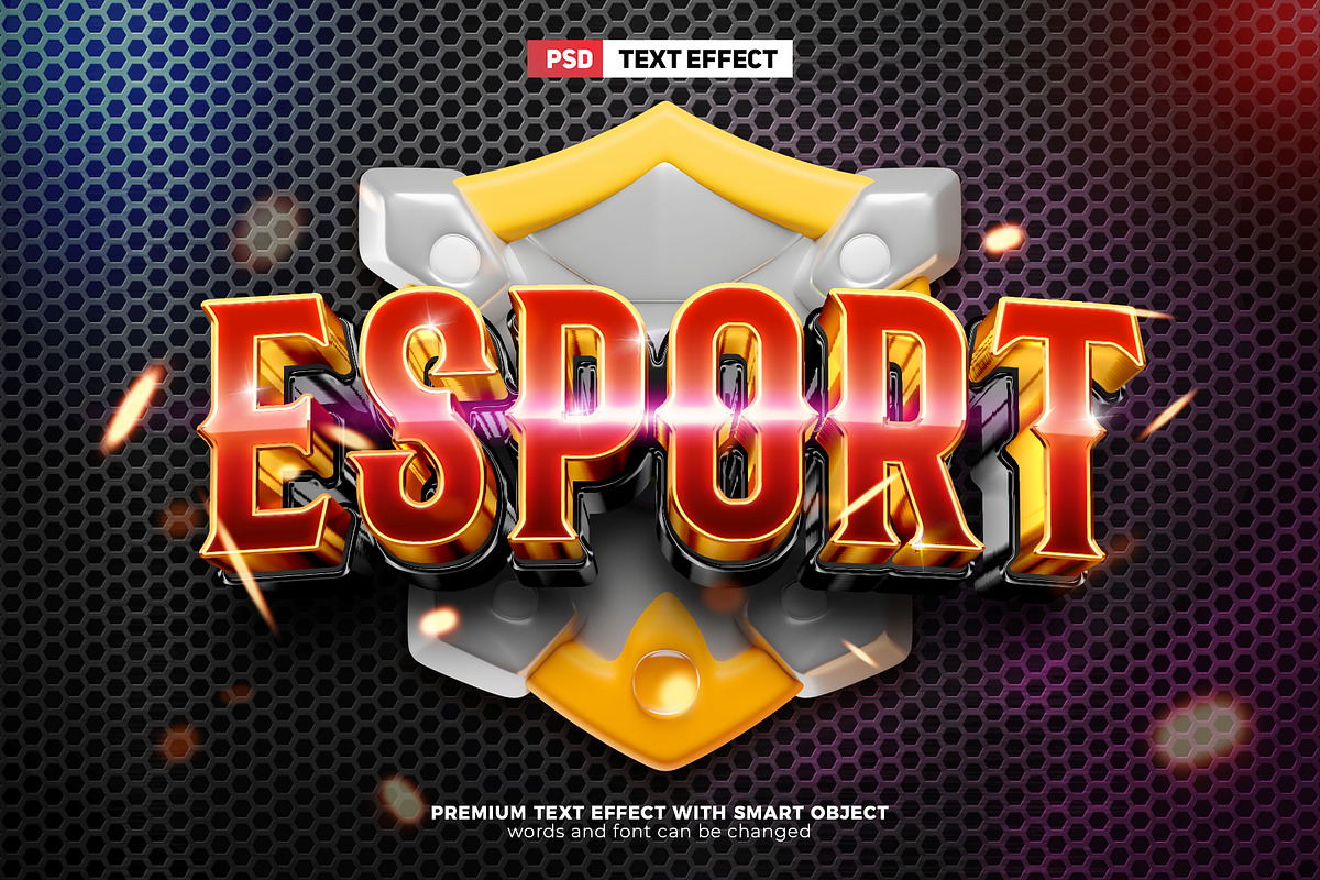 Red Esport 3D Text Effect, a Layer Style Add-On by Agung Kreatif