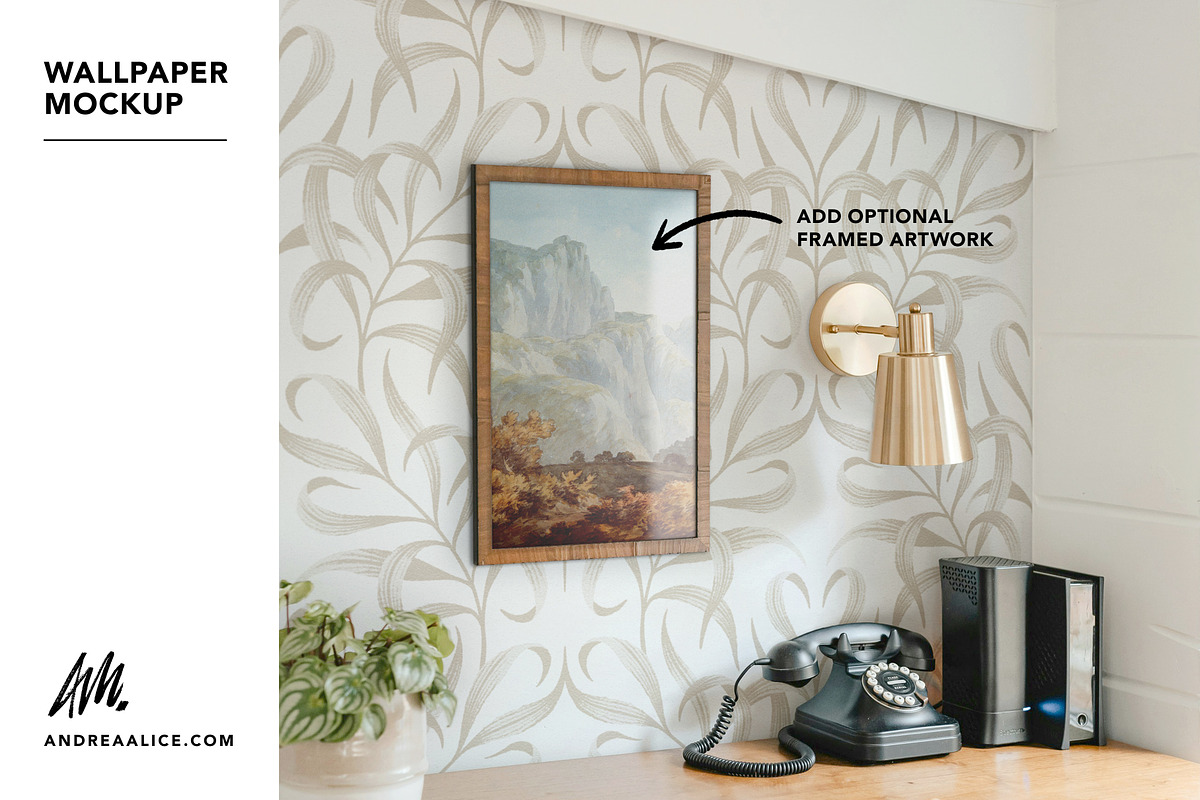 Wallpaper Mockup - Cabin Office 1, a Household Mockup by Andrea Muller (Photo 3 of 6)
