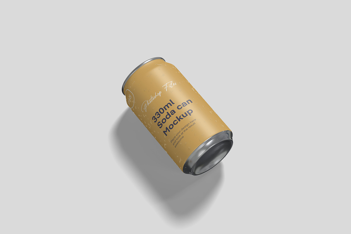 Soda Can Mockup, a Cups & Container Mockup by graphiccrew (Photo 3 of 12)