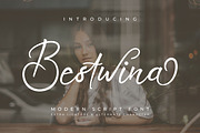 Bestwina, a Script Font by Rishsketch (Thumbnail 1 of 12)