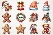Cute Cartoon Christmas Clipart, an Illustration by RobertsArt (Thumbnail 6 of 7)