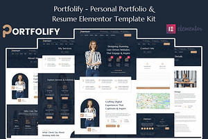 Personal Portfolio Elementor Kit, a WordPress Template by Elemits
