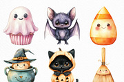 Kawaii Baby Halloween Clipart Bundle, an Illustration by Craft Nest (Thumbnail 5 of 6)