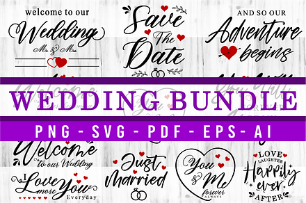 Wedding Sign SVG Bundle, Farmhouse