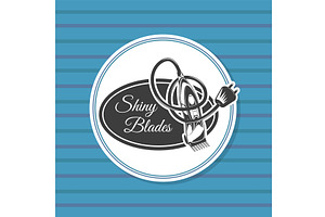 Barbershop Logo, Emblem With