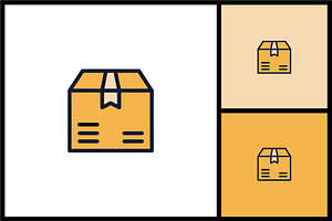 Shipping Box Icon, a Solid Icon by quadrazo