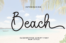Beach | Script Font