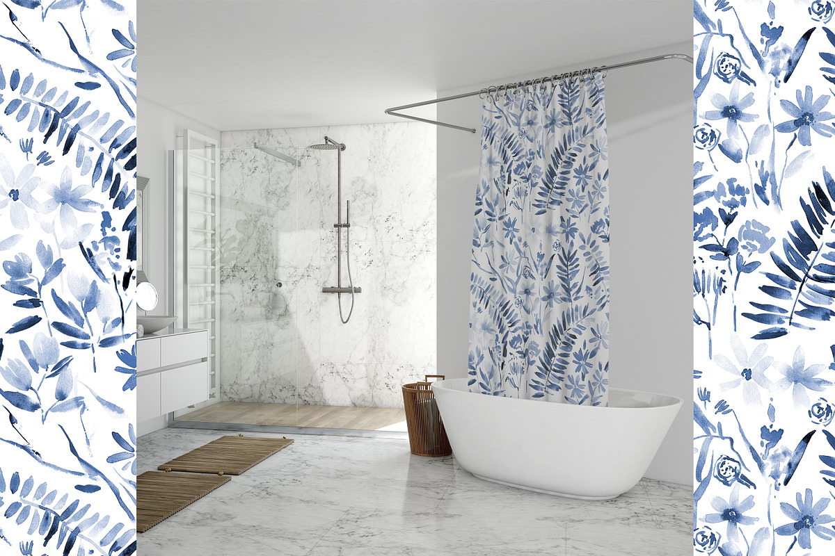 Italian riviera - floral seamless, a Pattern Graphic by Katerina Tova (Photo 7 of 14)