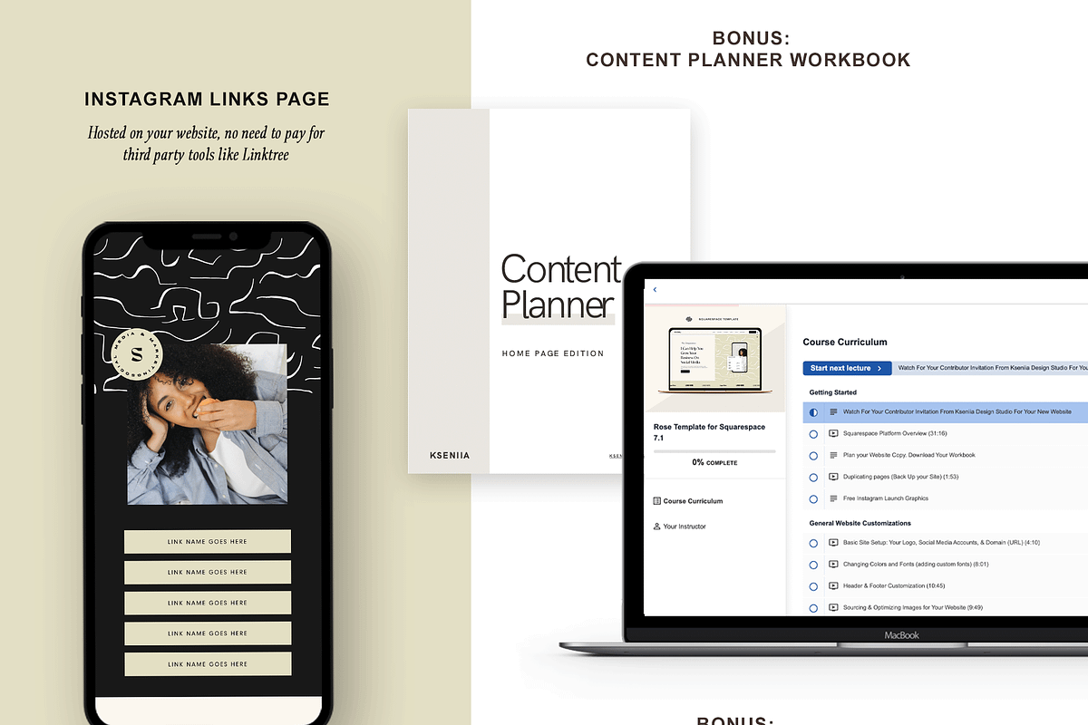 Squarespace 7.1 Template: Social, a Websites & App Template by Kseniia_Design (Photo 3 of 10)