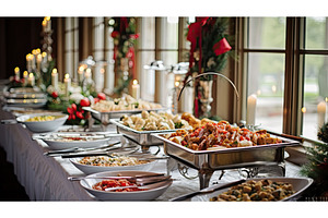 event catering holiday ai generated, a Holiday Photo by pikepicture