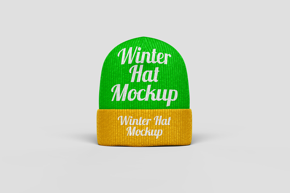 Winter Hat Mockup - 8 views, a Hat Mockup by Illusiongraphic (Photo 3 of 19)