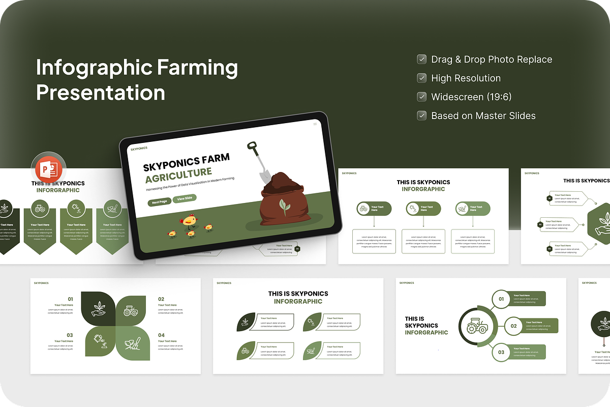 Infographic Farming PowerPoint, a Presentation Template by Annora Studio (Photo 1 of 5)