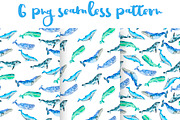 Whale watercolor big set, an Animal Illustration by IvanFet (Thumbnail 2 of 14)