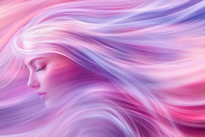 Futuristic Woman with Vibrant Light Streaks, an Abstract Photo by Natalia Klenova's Shop