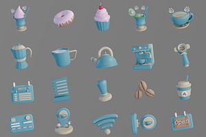 3D Cafe Icon