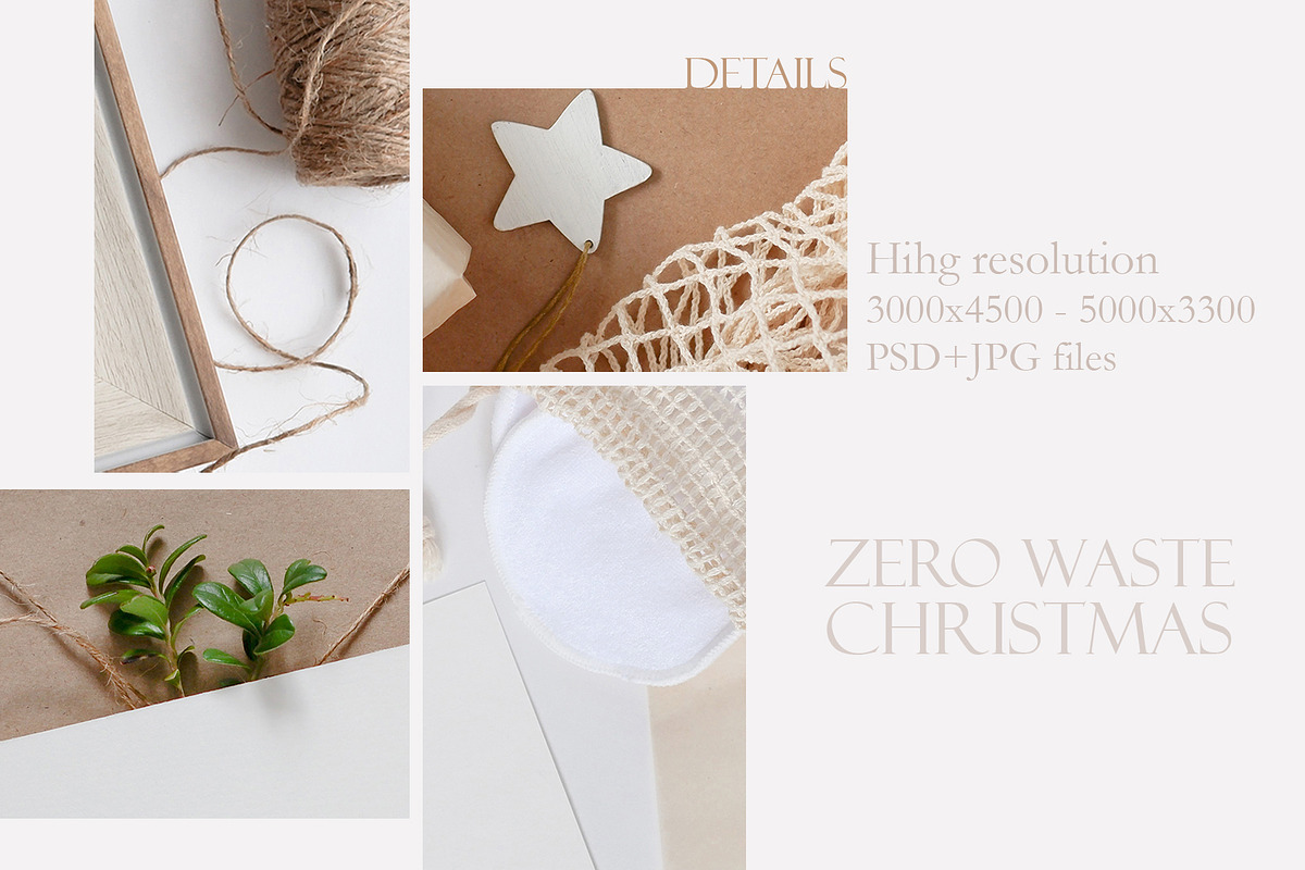Zero Waste Christmas Mockup Noel, a Mockup by NataliArkushArt (Photo 8 of 20)