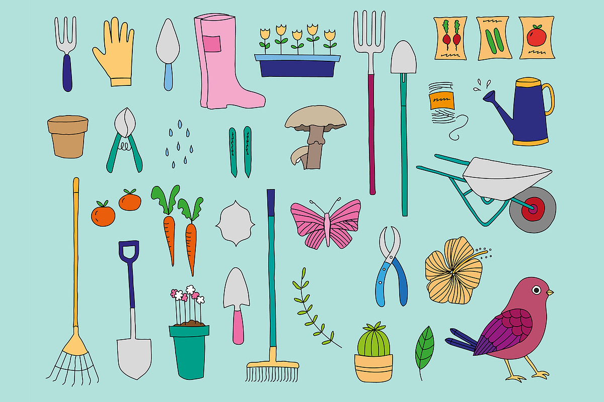 Gardening Tools and Plants, an Illustration by Goodputty (Photo 1 of 5)