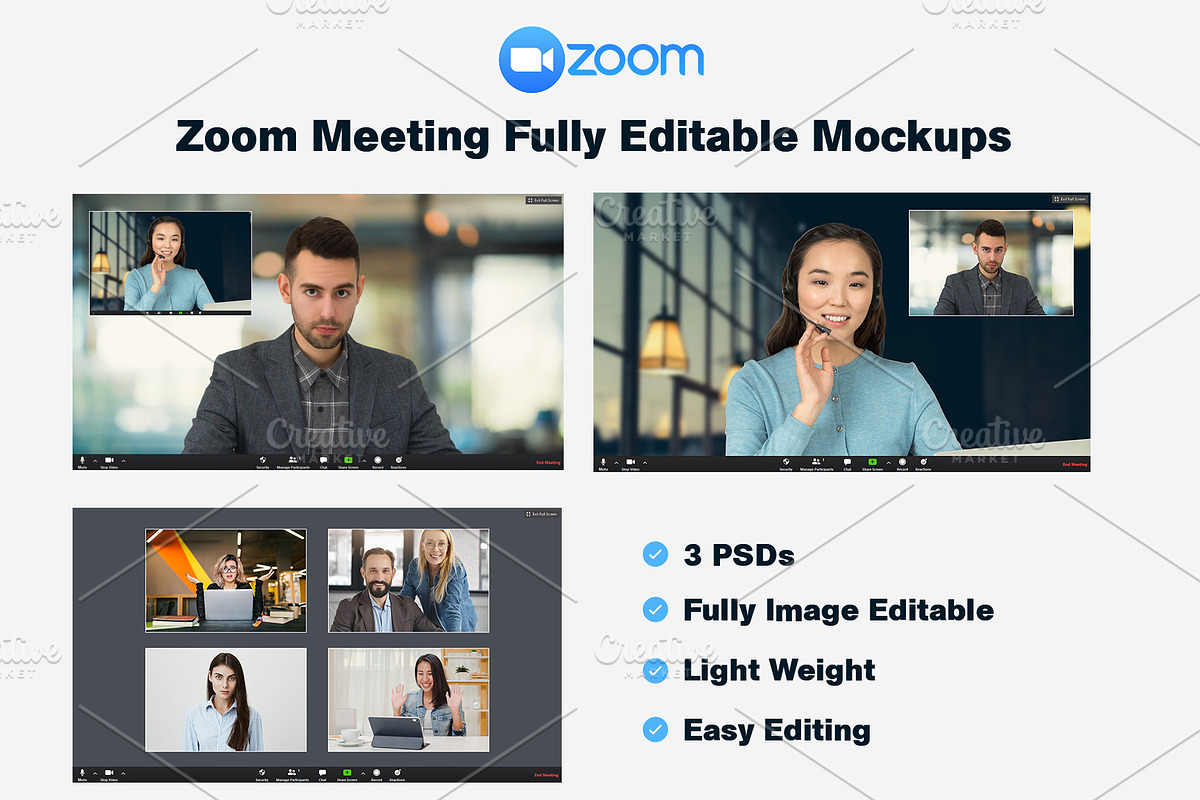 Zoom Meeting Mockup Kit, a Mockup by ZP Design (Photo 1 of 4)