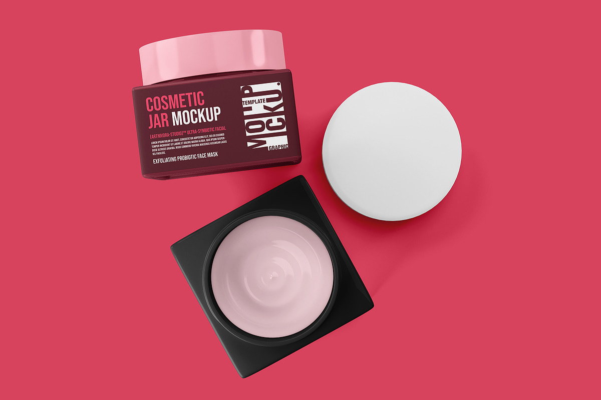 Cosmetic Jar Mockup Sets, a Packaging Mockup by Artnivora.Std (Photo 2 of 4)