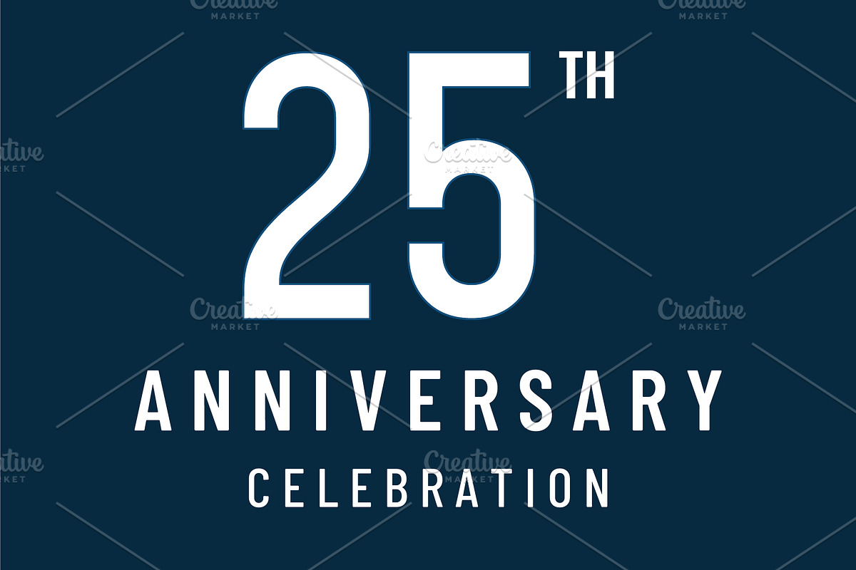 25th Anniversary Celebration Logo, a Branding & Logo Template by LOGOCREATIVE