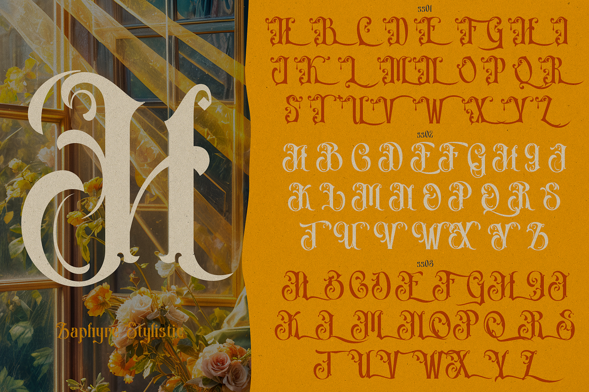 Zaphyre Antique Font, a Blackletter Font by TypeClassHeroes (Photo 6 of 10)