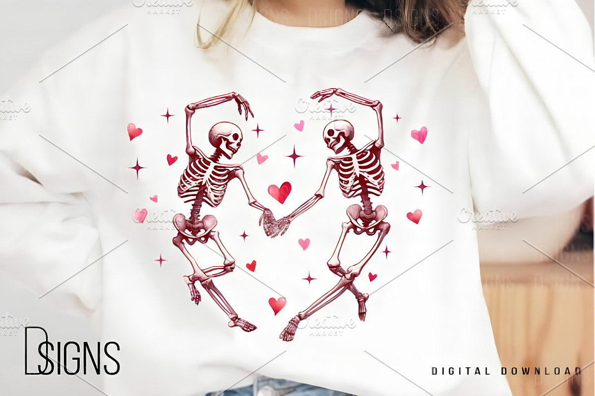Valentine's Day Png Skeleton Heart, a Seasonal Illustration by Design Station (Photo 2 of 7)