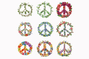 Watercolor Floral Peace Signs Clipar, a Seasonal Illustration by Design Market (Thumbnail 4 of 4)