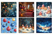 Christmas Watercolor Background, an Illustration by RobertsArt (Thumbnail 3 of 5)