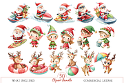 Tropical Christmas Graphics Set, a Seasonal Illustration by MockupWizard (Thumbnail 2 of 6)