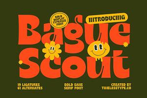 Bague Scout - Retro Groovy Serif, a Sans Serif Font by timelesstype.co