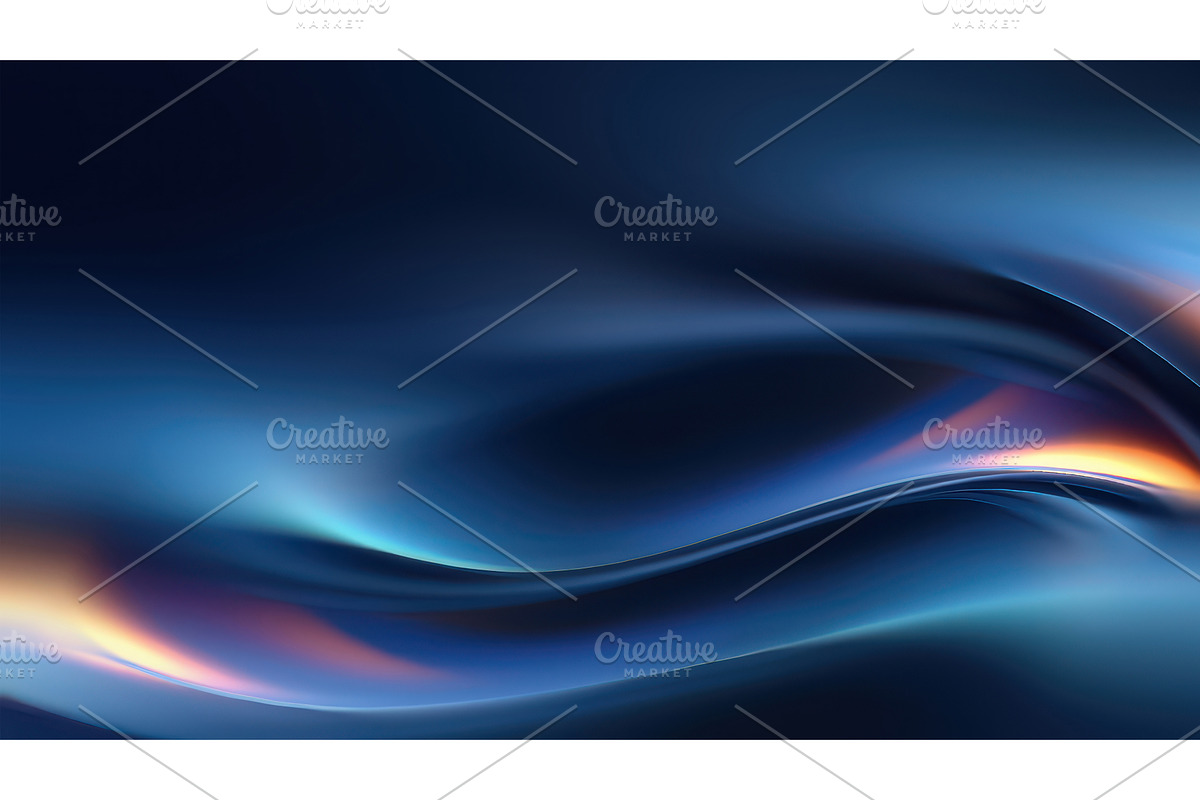 Modern Blue Abstract Background With, an Illustration by BazziBa♥