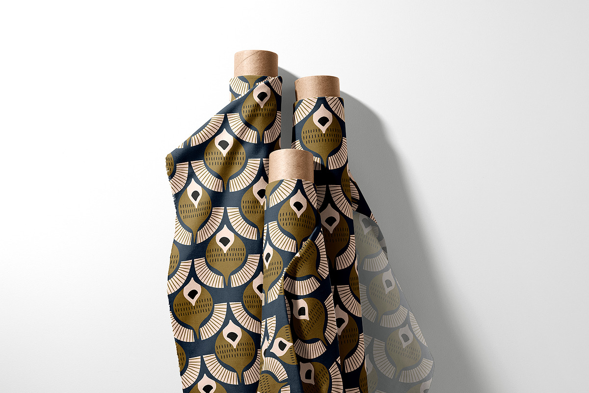 70's Retro Damask Geometric Pattern, a Pattern Graphic by StudioGlouna (Photo 4 of 9)