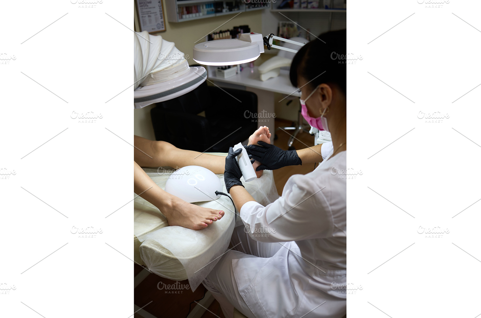 Professional pedicure with pink gel, a Beauty & Fashion Photo by wip3out
