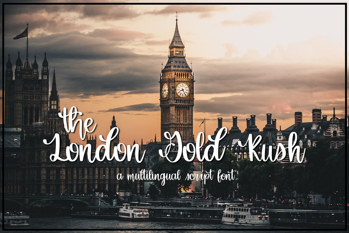 The London Gold Rush Script, a Script Font by Endless Time Graphics (Photo 1 of 5)