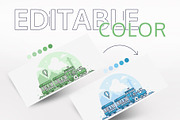 Amusement park - line illustrations, a Person Illustration by Boyko Pictures (Thumbnail 3 of 9)