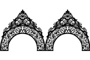 Luxury Vintage Iron Arch Double Gate, an Object Graphic by Creativeshirt (Thumbnail 3 of 12)