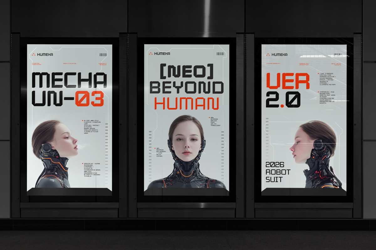 GC Hyper Human – Futurist Tech Sans, a Sans Serif Font by Glyphonic (Photo 10 of 15)