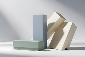 Minimalist Geometric Blocks Mockup, a Photo by amjadjack