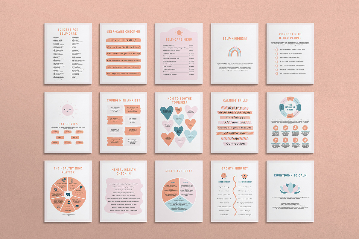 Anxiety Coping Card Canva Templates, a Templates & Theme by Miri Campbell (Photo 7 of 10)