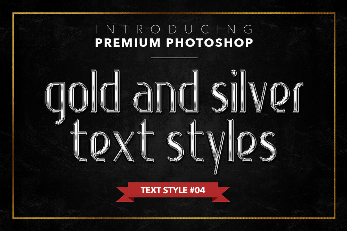 Gold & Silver #1 - 20 Text Styles, a Layer Style Add-On by Jonas Stensgaard (Photo 5 of 23)