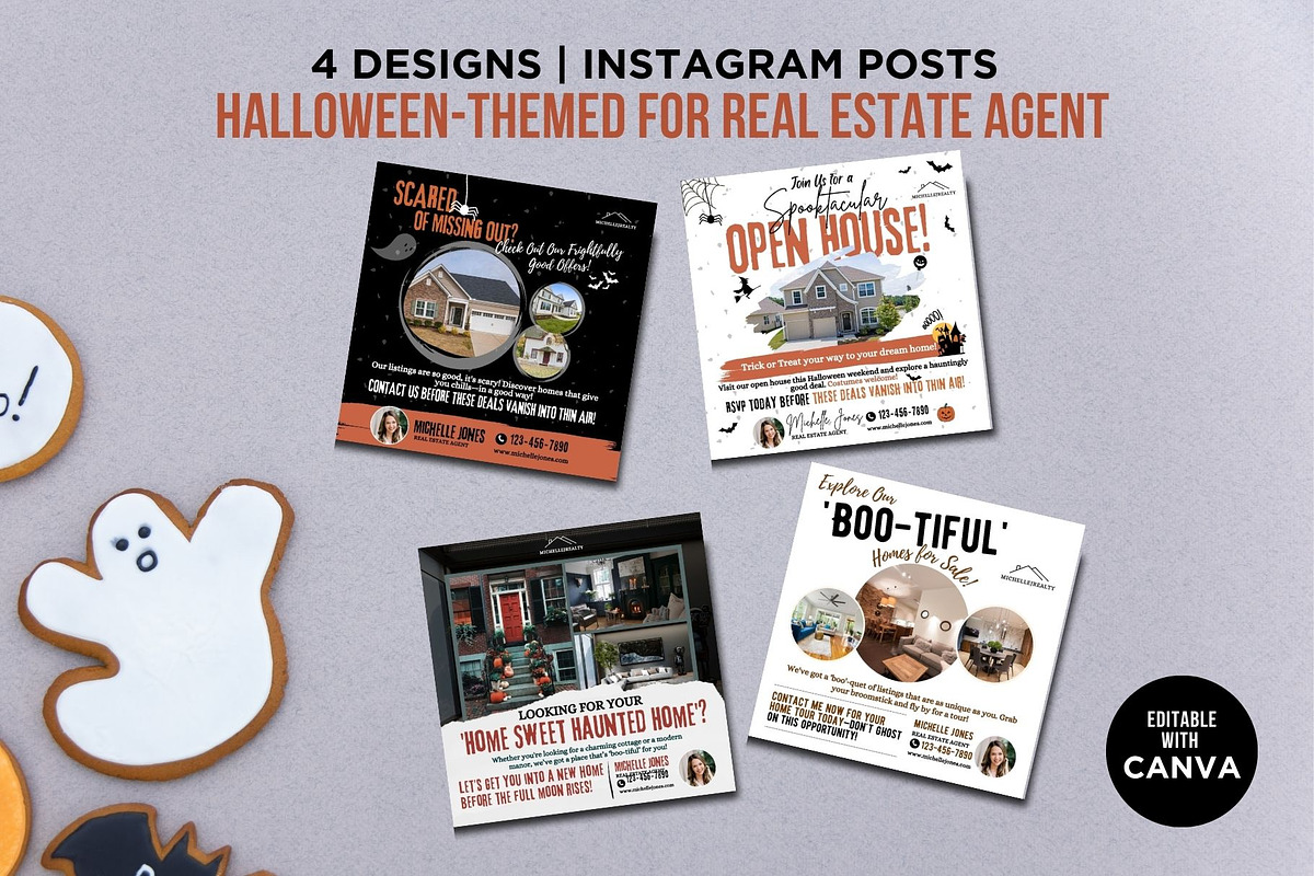 Real Estate Halloween Flyer Canva preview 3