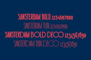 Sansterdam 4 Fonts Pack