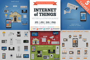 Smart House and internet of things, a Technology Illustration by TAlex