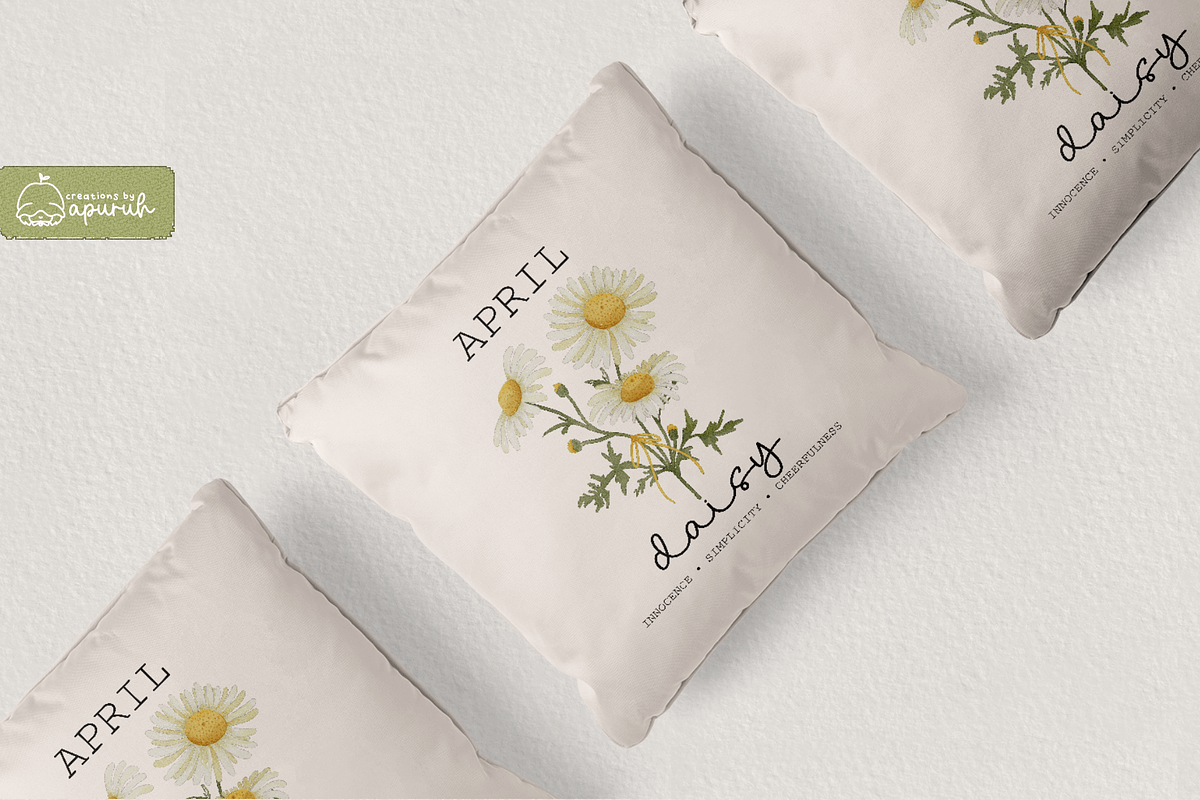 Flower Birth Month with Text Meaning, a Decorative Illustration by creationsbyapuruh (Photo 8 of 10)
