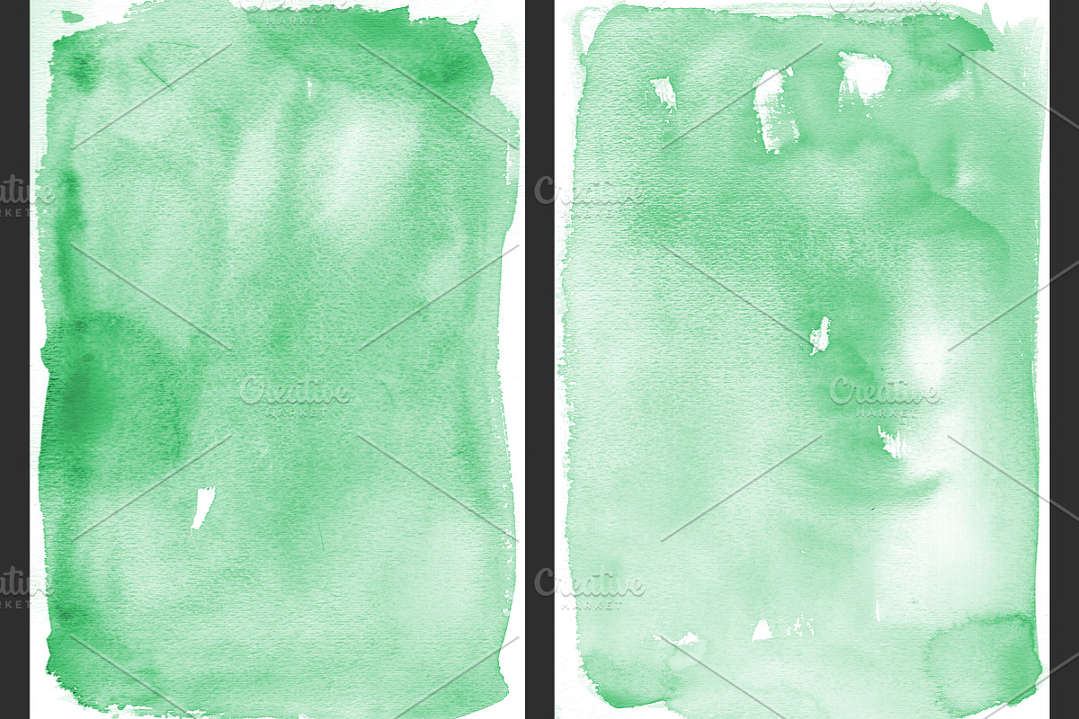 Green Ombre Watercolor Backgrounds, a Texture Graphic by M. by mprintly (Photo 6 of 6)