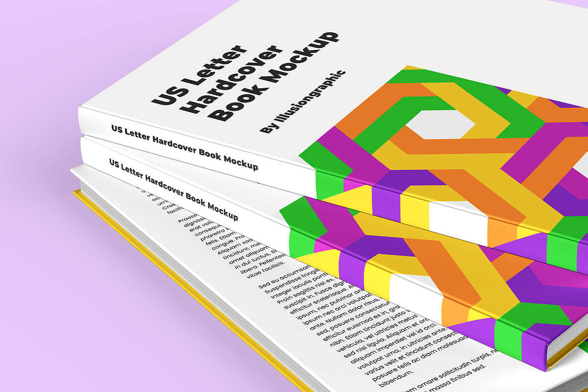 US Letter Hardcover Book Mockup, a Books & Magazine Mockup by Illusiongraphic (Photo 25 of 29)