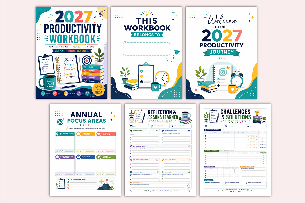 2027 Productivity Workbook., a Stationery Template by Shumaya (Photo 2 of 4)